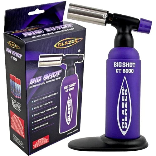 Blazer Big Shot GT8000 Turbo Torch - Purple w/ Glow Logo