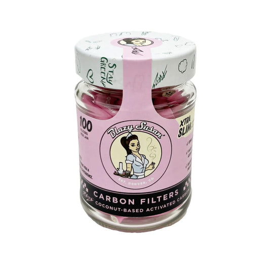 Blazy Susan Purize Pink Xtra Slim Activated Charcoal Filter Tips - 100 ct jar