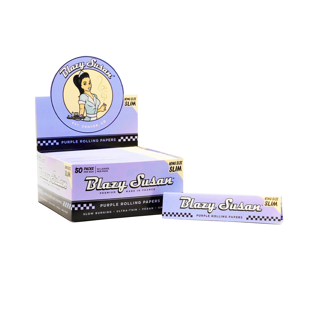 Blazy Susan Purple King Size Slim Papers