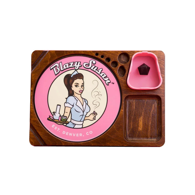 Blazy Susan Dab Tray - Cherry