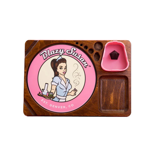 Blazy Susan Dab Tray - Cherry