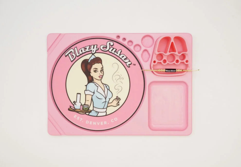 Blazy Susan Dab Tray - Pink