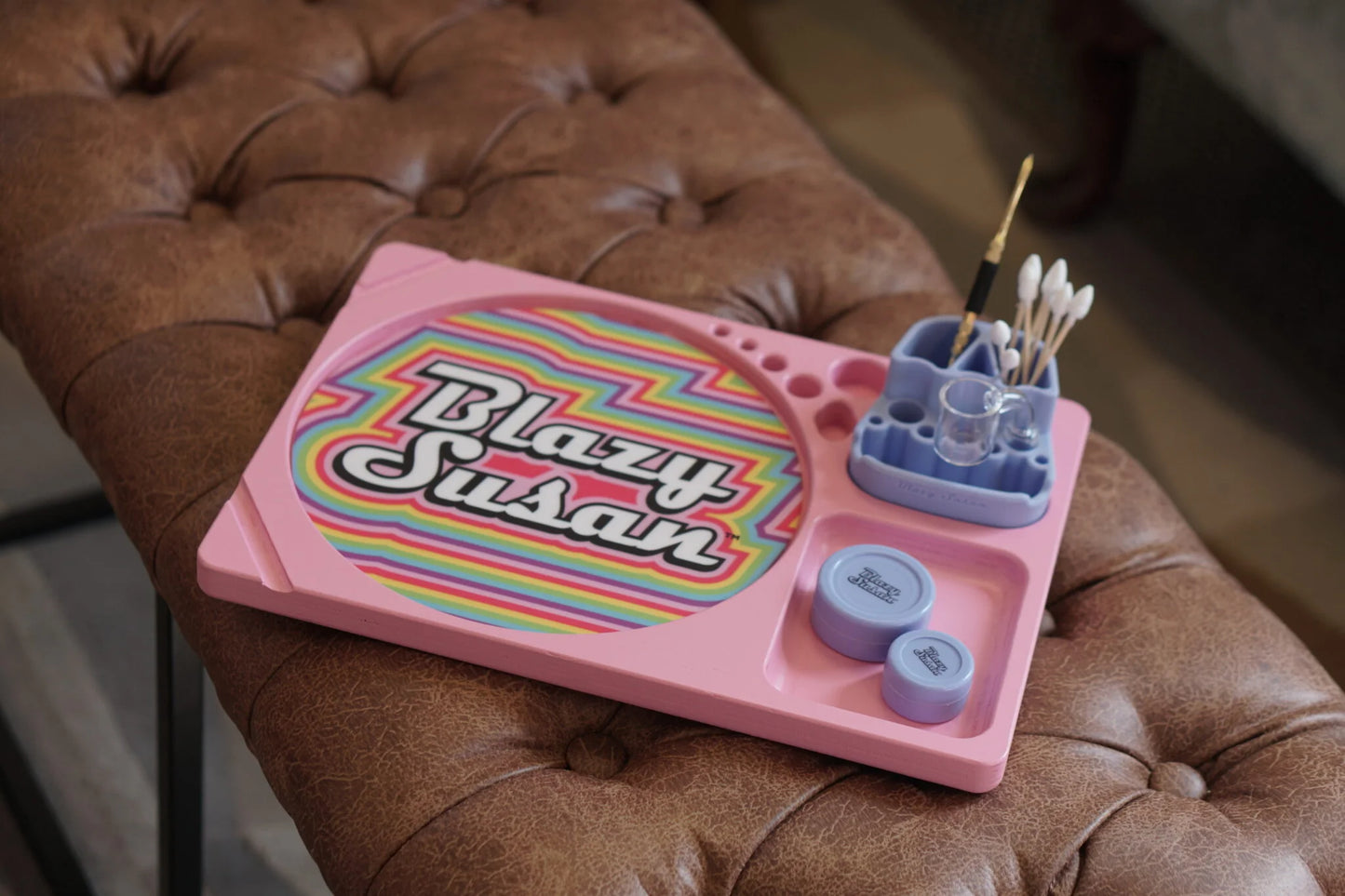 Blazy Susan Dab Tray - Pink