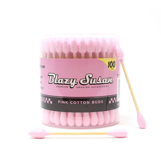 Blazy Susan Pink Cotton Swabs - 300 ct Jar