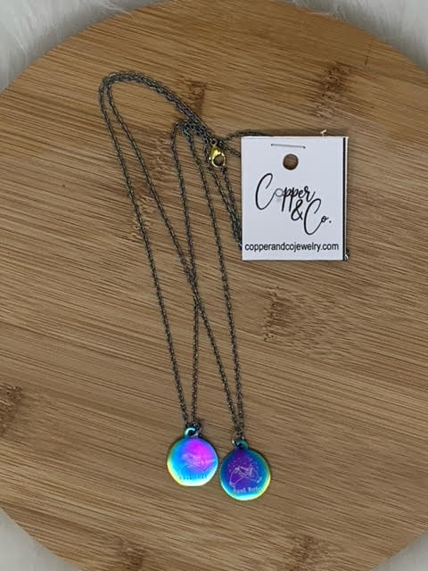 Best Buds Necklace Set - Rainbow Stainless by Copper & Co