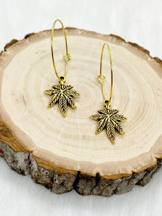 Small Bud Hoop Earrings - Gold by Copper & Co