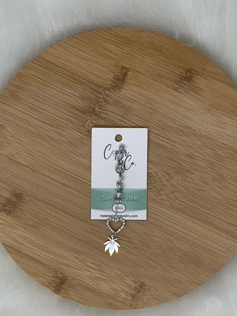Chronic Heart Belly Ring - Stainless