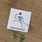 Green Leaf Hoop Earrings - Gold by Copper & Co