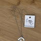 Multicolor Fan Leaf Blue CZ Circle Necklace - Stainless by Copper & Co