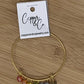 Toked Rainbow Beaded Bangle - Gold by Copper & Co
