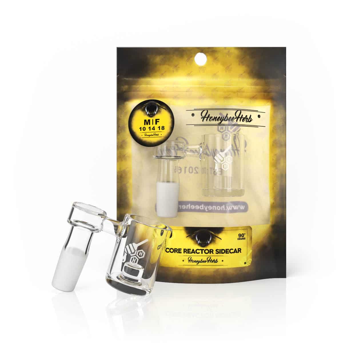 Honeybee Herb Yellow Line Core Reactor Sidecar Banger 90 degree 10 mm M
