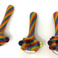 Digitate Glass Large Rainbow Crushed Opal Cap Spoon