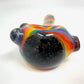 Digitate Glass Large Rainbow Crushed Opal Cap Spoon