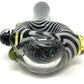 Digitate Glass Large Black & White Crushed Opal Cap Spoon