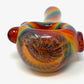 Digitate Glass Small Rainbow Crushed Opal Cap Spoon