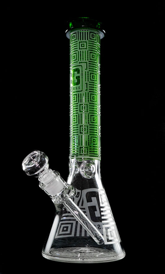 EG Glass Square Beaker - Green