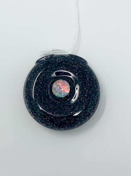 Freeman Glass Crushed Opal Large Opal Pendant