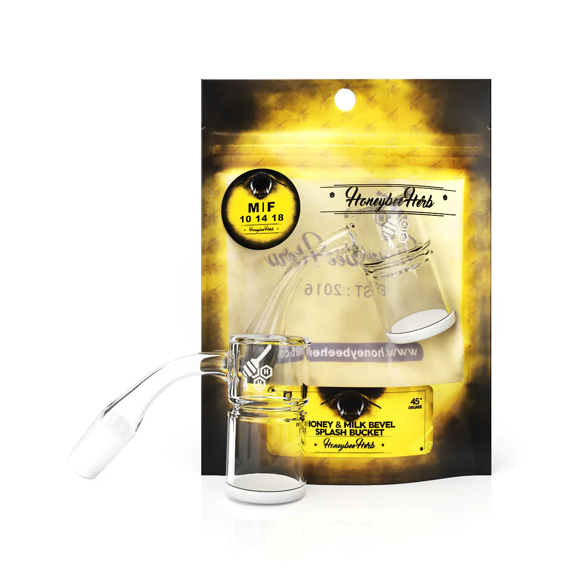 Honeybee Herb Yellow Line Honey & Milk Bevel Splash Bucket 45 degree 10 mm M