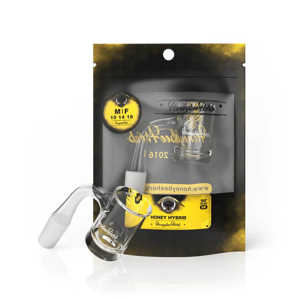 Honeybee Herb Black Line Honey Hybrid Banger 90 degree 14 mm M