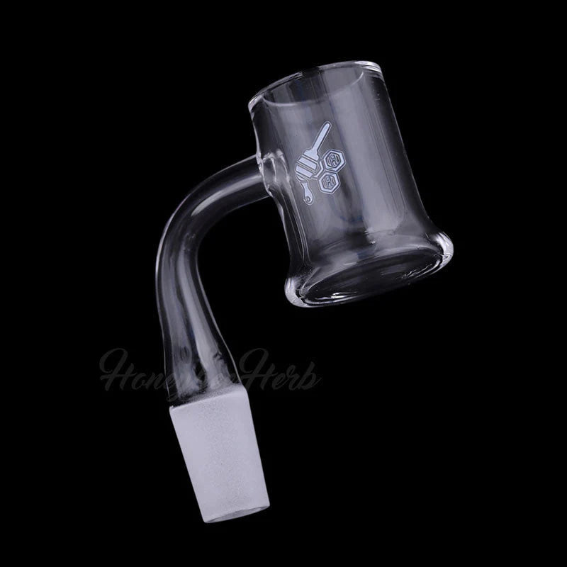Honeybee Herb Yellow Line Honey Mug Banger 90 degree 14 mm M