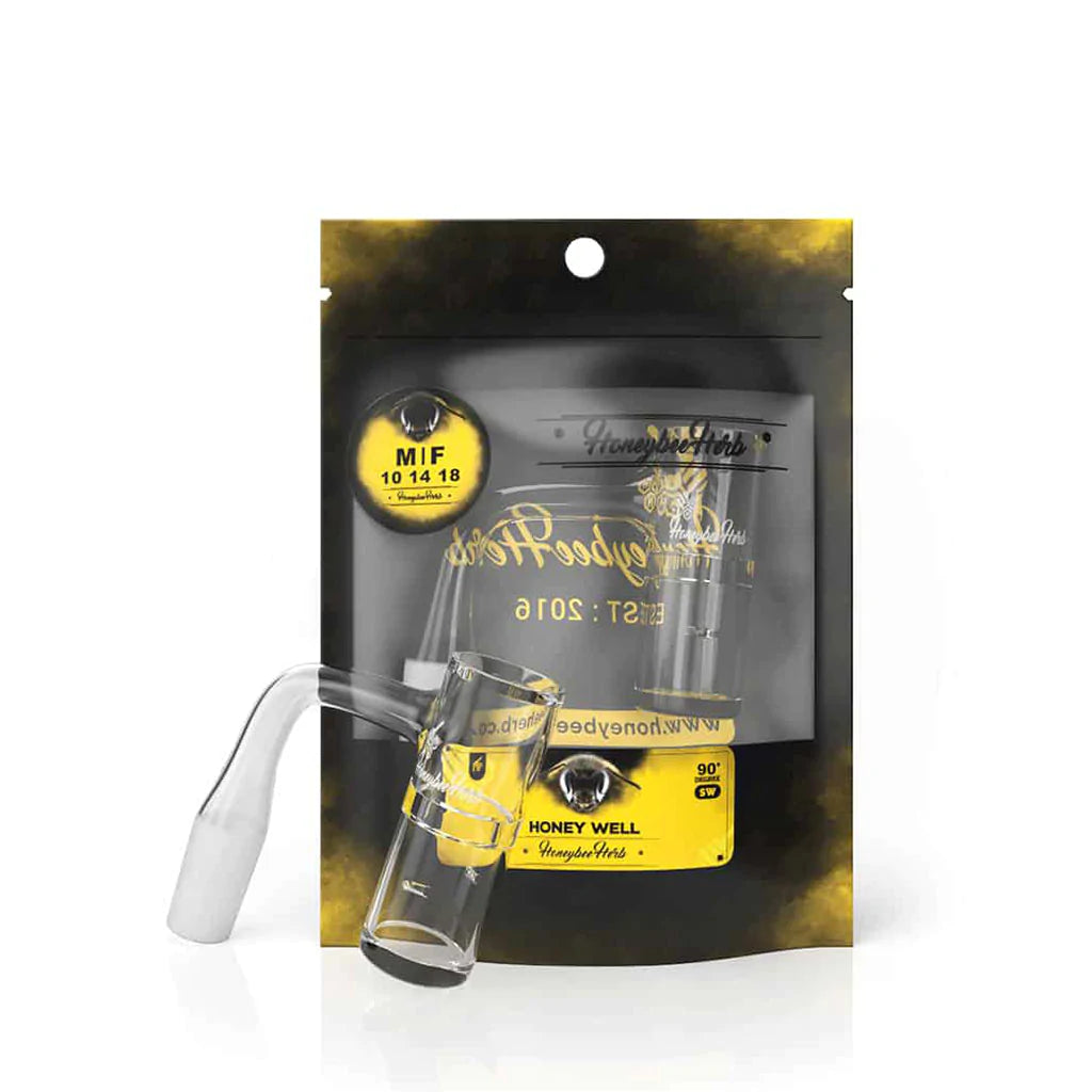Honeybee Herb Black Line Honey Well Banger 90 degree 14 mm M