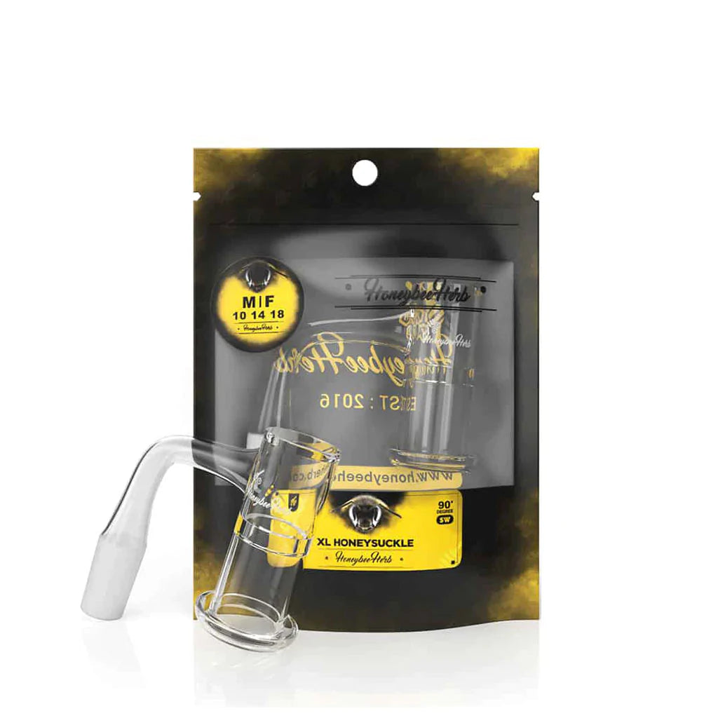 Honeybee Herb Black Line Honeysuckle XL Banger 90 degree 14 mm M
