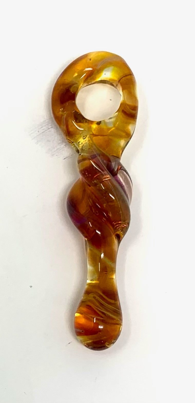 Dripped Out Sloth Island Glass Twisty Drip Pendant โ The Pink Sloth