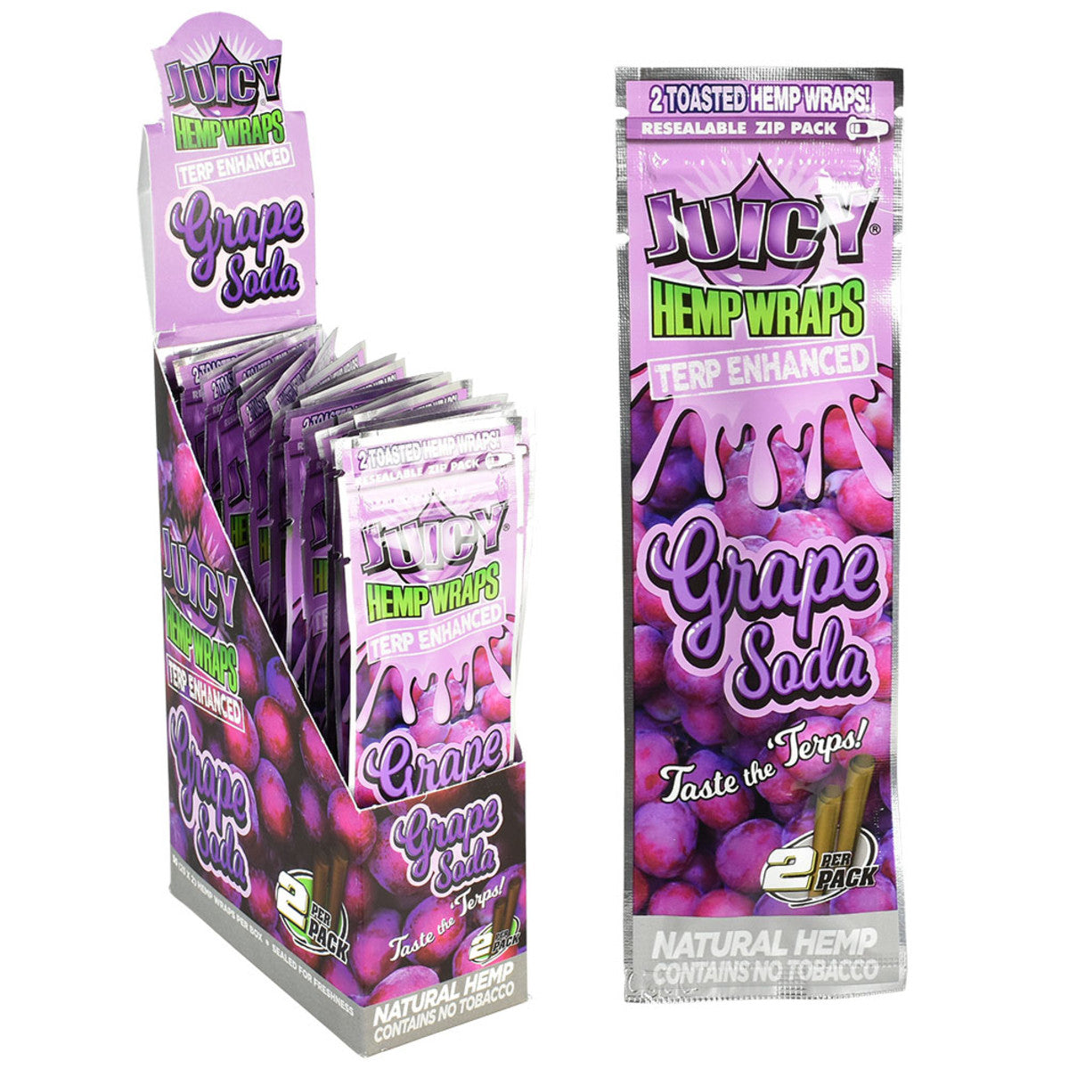 Juicy Terp Enhanced Hemp Wraps - Grape Soda