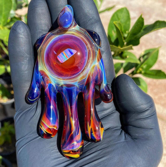 Kevin Bergesson Amber Purple Opal Drip Pendant