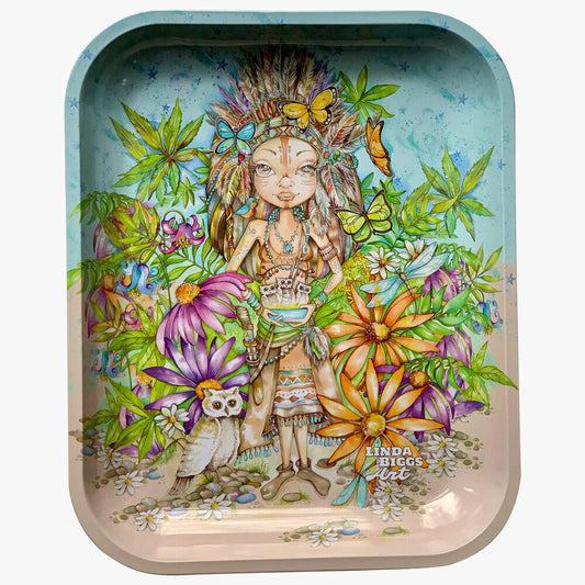 Linda Biggs Large Tin Tray - Indian Giver