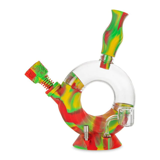 Ooze Ozone Silicone Water Pipe & Nectar Collector - Rasta