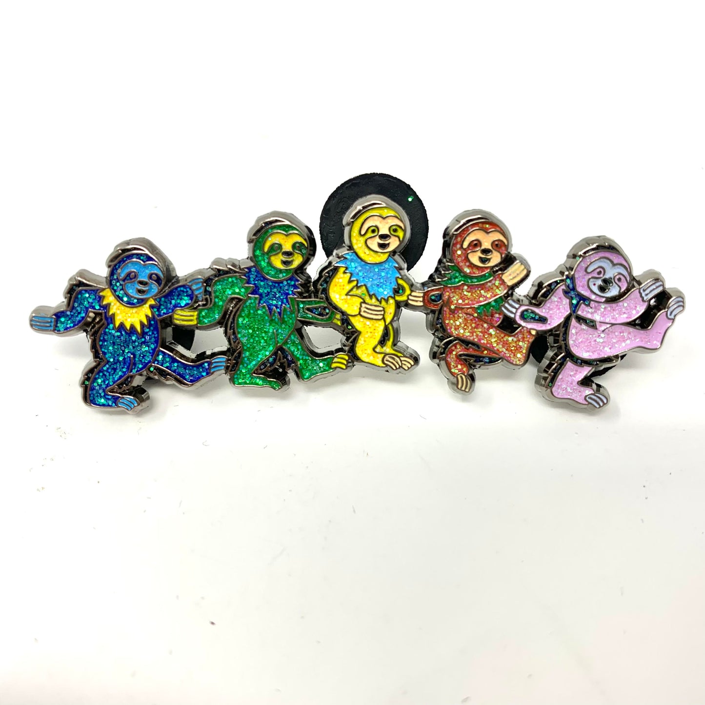 Grateful Sloths Pin - Glitter