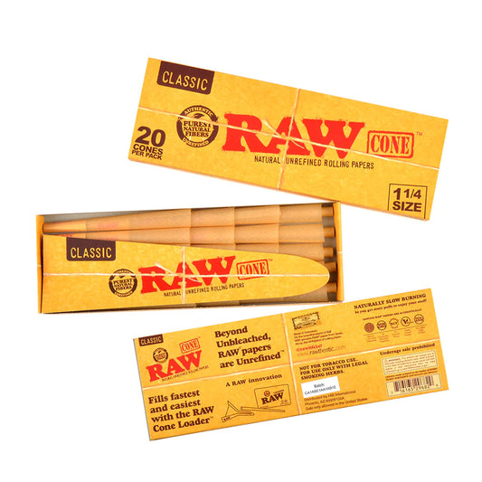 RAW Cones Classic 1 1/4 - 20 Pack