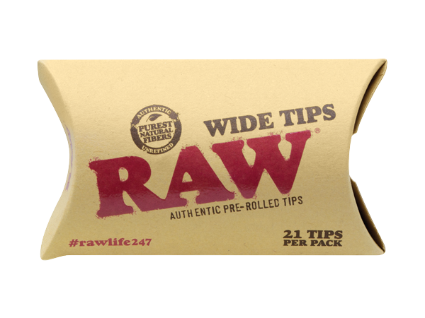 RAW Prerolled Wide Tips - Pack of 21