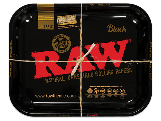 RAW Metal Rolling Tray - Black Small