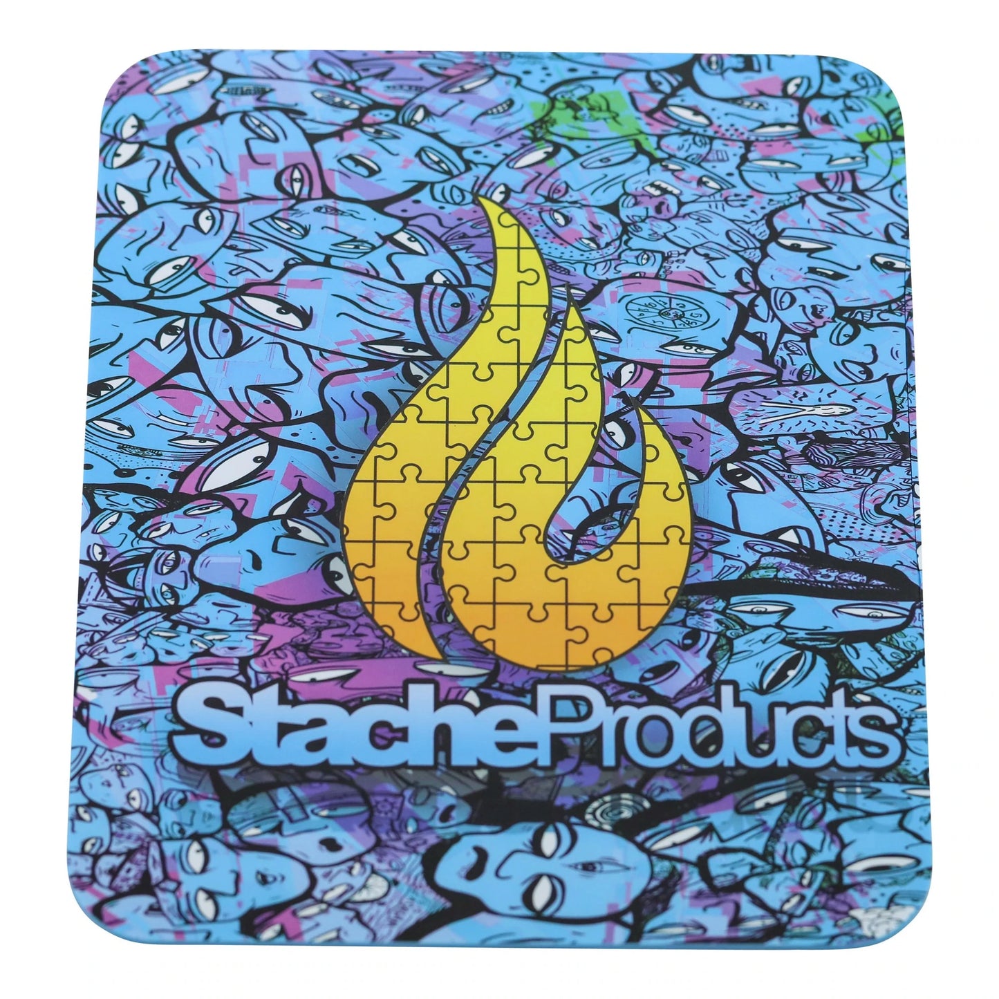 Stache Silicone Dab Mat - Blue