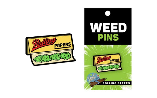 Wood Rocket Pin - Rolling Papers