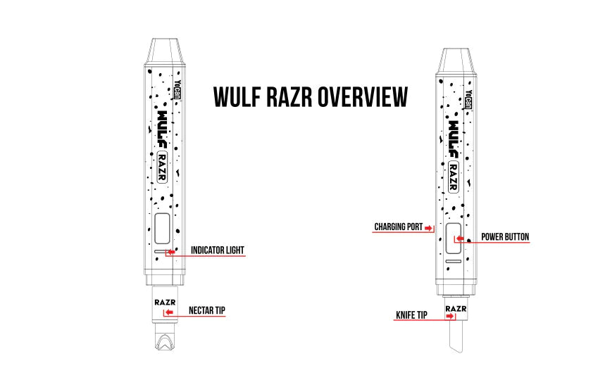 Wulf Mods RAZR Nectar Collector & Hot Knife by Yocan